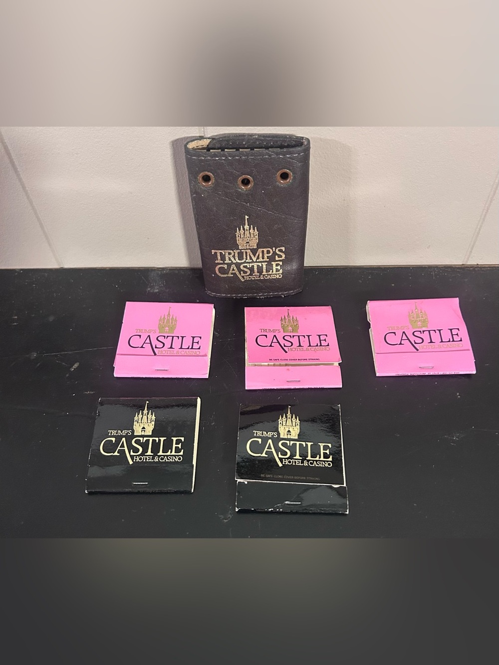 Vintage Trump’s Castle Hotel & Casino Memorabilia Lot Matchbooks Key Holder